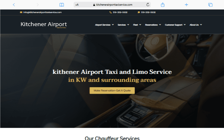 Kitchener Airport Taxi Service