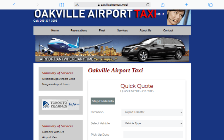 Oakville Airport Taxi