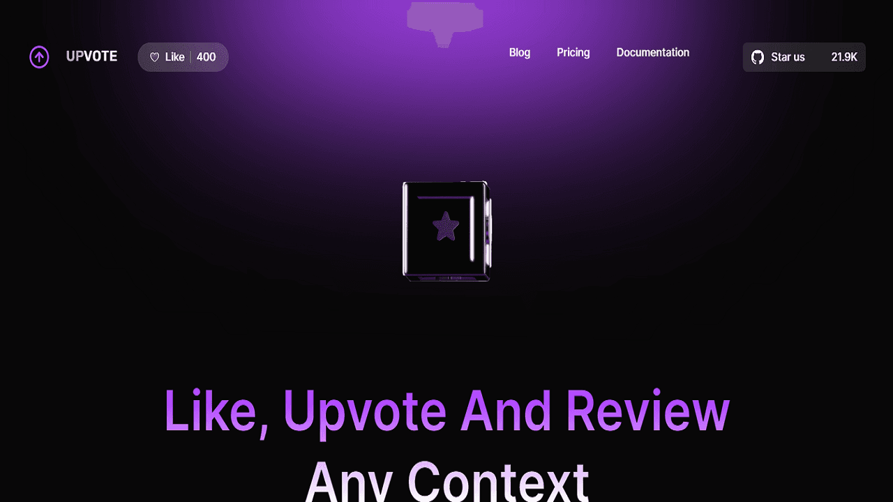 Up Vote Landing page